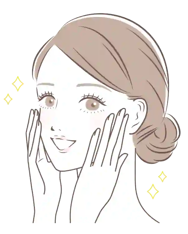 美容鍼が好きな女性イラスト