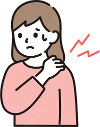 肩こり頭痛に悩む女性