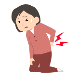 腰痛に悩む女性イラスト