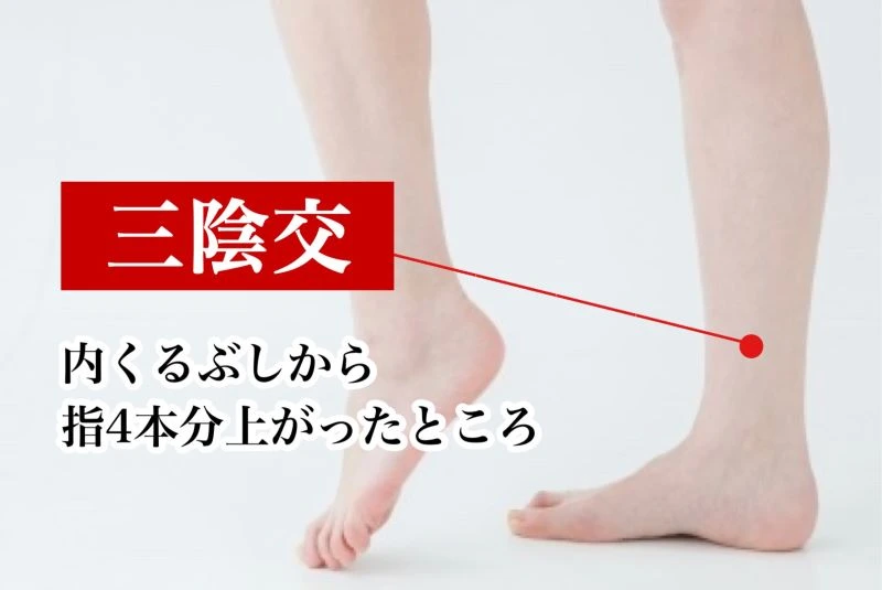 足のむくみに効くツボ『三陰交』